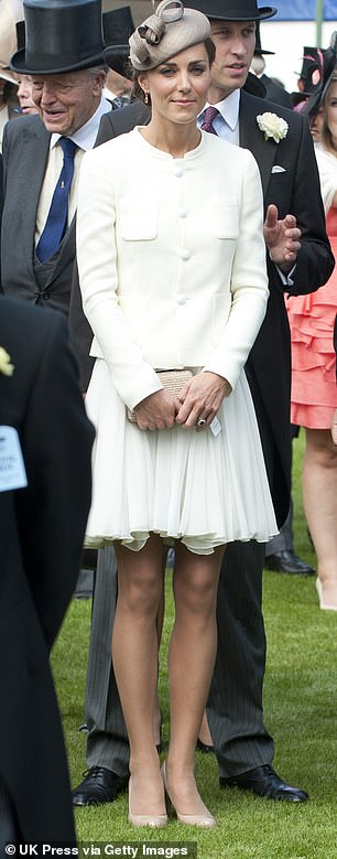 At the 2011 Derby, Kate Middleton wore a £195 Reiss dress, £145 LK Bennett shoes and £460 Joseph jacket