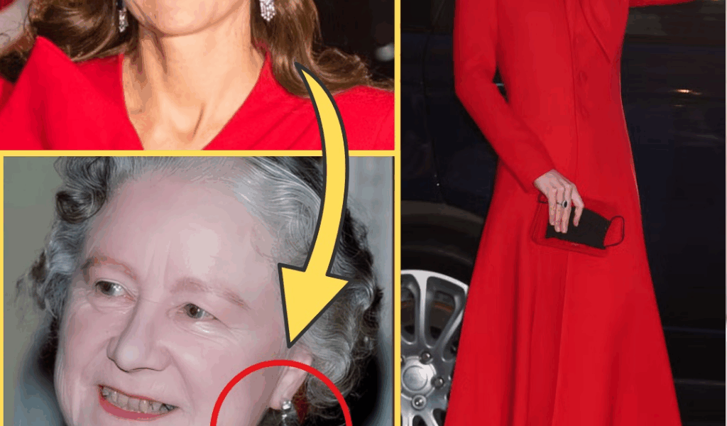 STUNNING IN SCARLET! – Princess Catherine Radiates Utmost Beauty in Timeless Red Ensemble as She Unveils the Queen Mother’s Dazzling Sapphire Earrings