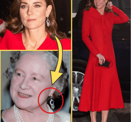 STUNNING IN SCARLET! – Princess Catherine Radiates Utmost Beauty in Timeless Red Ensemble as She Unveils the Queen Mother’s Dazzling Sapphire Earrings