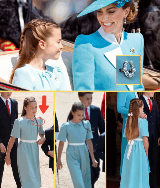 TRULY UNFORGETTABLE! Princess Charlotte Stuns the World in Elegant Teal Dress and Late Queen’s Brooch — The Hidden Meaning Behind It Will Leave You Speechless
