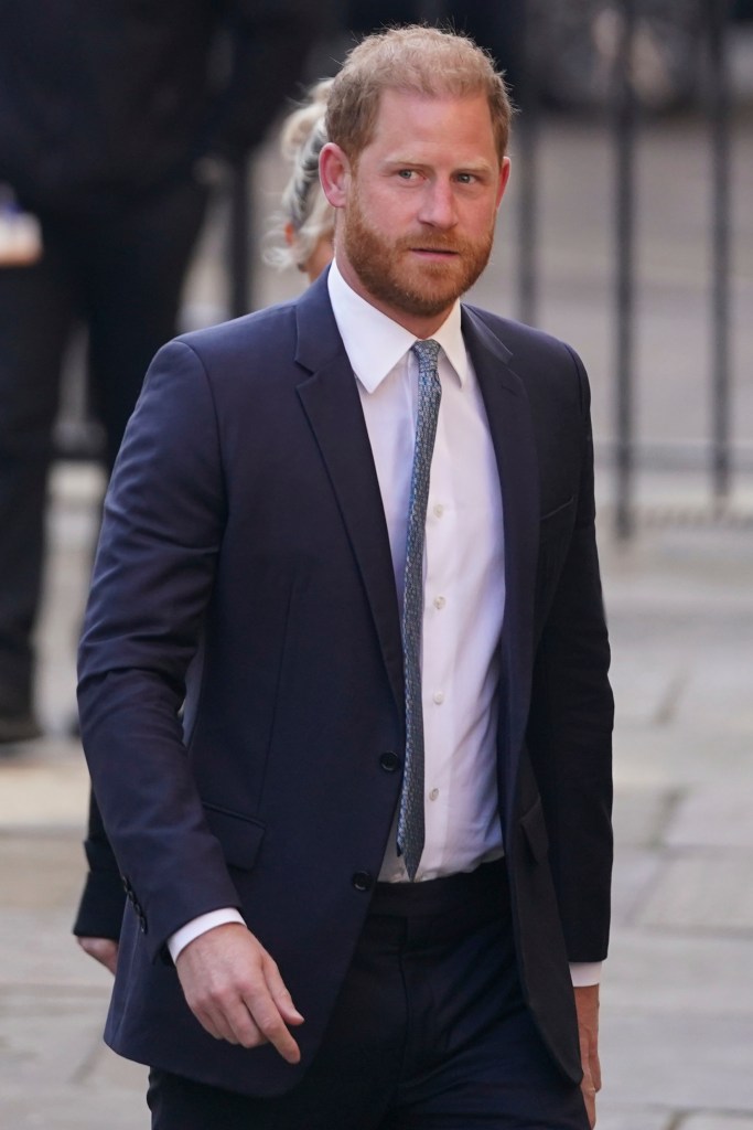 Britain's Prince Harry arrives at the High Court in London