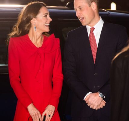 Princess Catherine Utmost Beauty In Timeless Red Outfit As She Debuts Glittering Sapphire Earrings Inherited From the Queen Mother