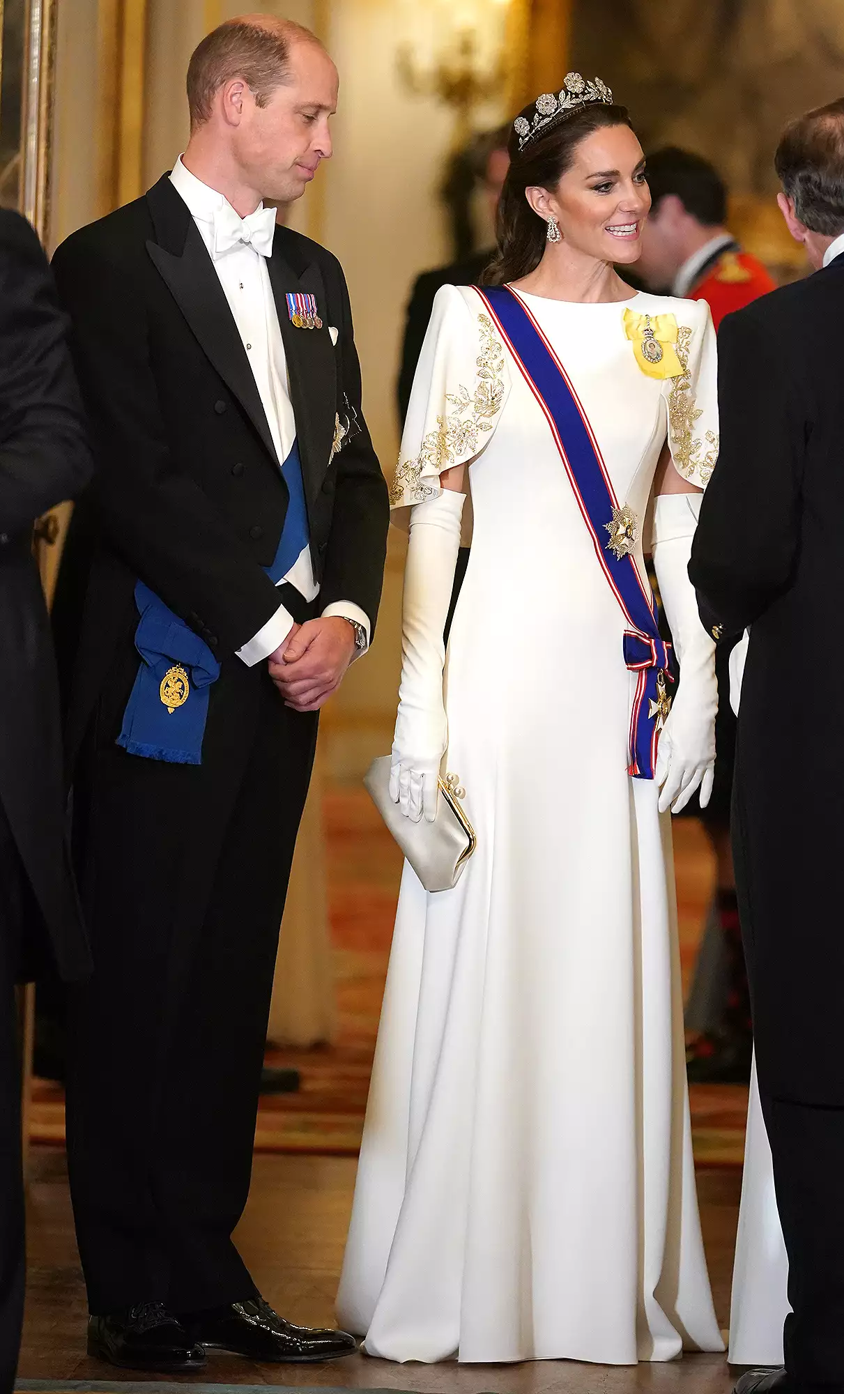  Prince William, Prince of Wales and Catherine, Princess of Wales attend the State Banquet at Buckingham Palace