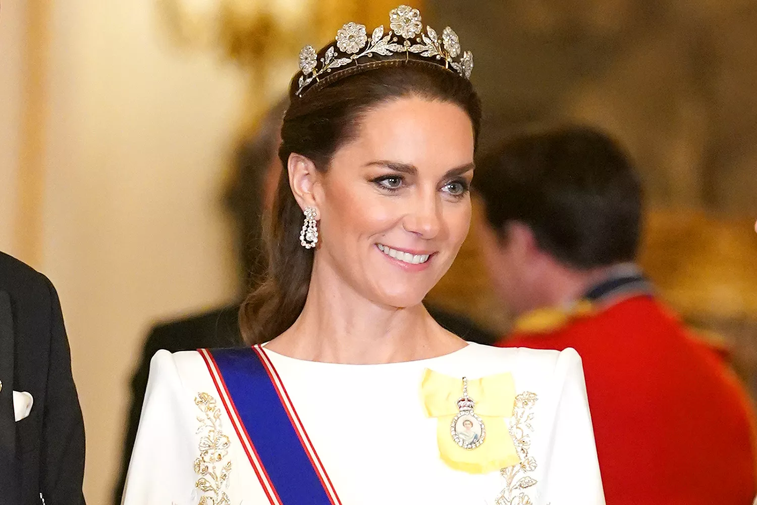  Prince William, Prince of Wales and Catherine, Princess of Wales attend the State Banquet at Buckingham Palace