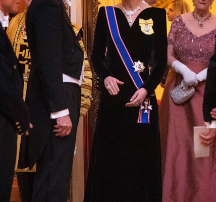 All Eyes On Catherine In Glittering Gown As She RADIANT In Queen’s Necklace At State Banquet