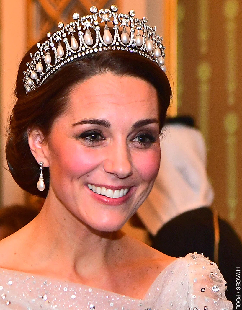 Princess Kate at the 2018 Diplomatic Reception, wearing the Lover's Knot Tiara
