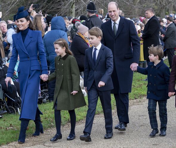 Prince William and Kate pictured with their children including George
