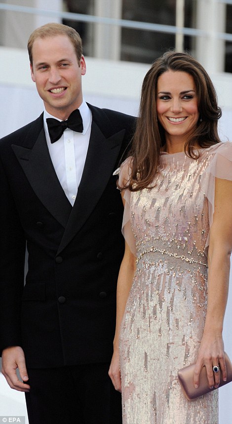 The Duchess first wore the dazzling Jenny Packham dress five years ago to a another charity gala dinner hosted at Kensington Palace