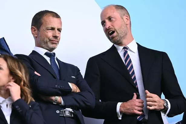 William talking to UEFA President Aleksander Ceferin