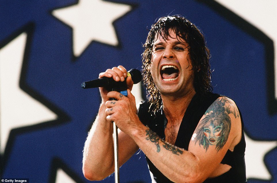 Osbourne at the Moscow Music Peace Festival in 1989 at Luzhniki Stadium