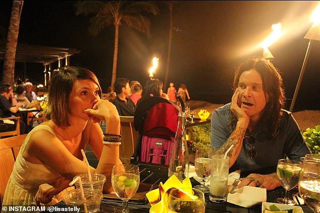 Although Lisa devoted most of her post to showing Ozzy's overwhelming affection for his grandchildren, she also included a photo of the herself bonding with the rocker