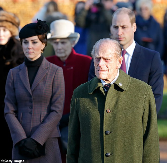 Kate and Philip are pictured together in 2016. Philip gave his granddaughter-in-law some advice which she still puts to practise to this day