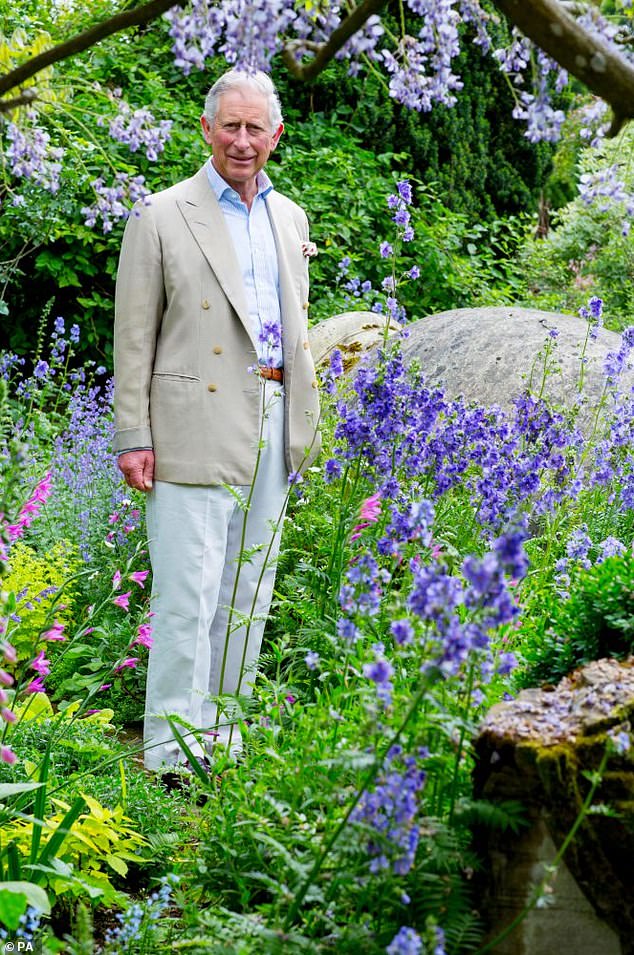 The King in his prized garden at Highgrove, Gloucestershire
