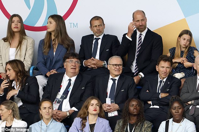 Both royals began to look dismayed at one point (pictured)