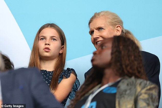 Charlotte bit her lip nervously (pictured) as she waited for the Lionesses to make a much-needed comeback