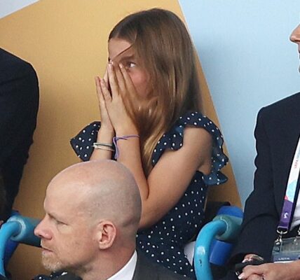 Princess Charlotte is the spitting image of mother Kate Middleton as she watches Lionesses’ Euros victory