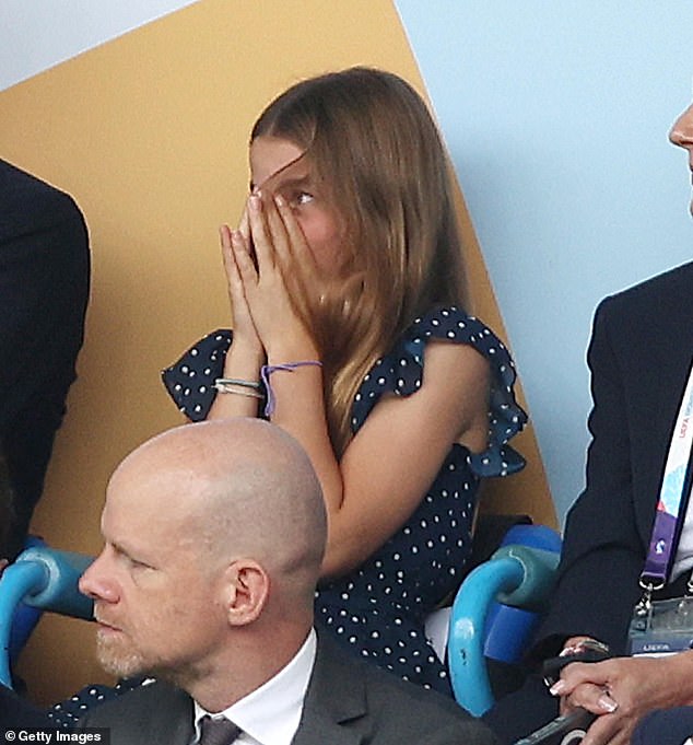 Princess Charlotte was the spitting image of her mother Kate as she watched the Women's Euro Final in Basel, Switzerland, yesterday