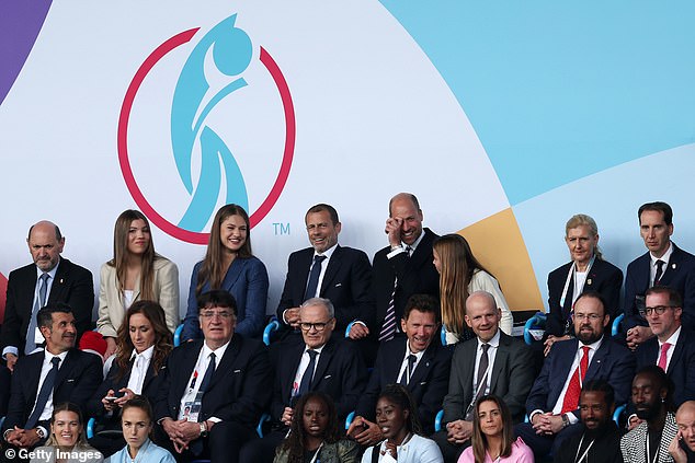 Princess Leonor, 19, and Sofia, 18 of Spain, were seen gushing at Princess Charlotte, 10, during the Euro finals last night
