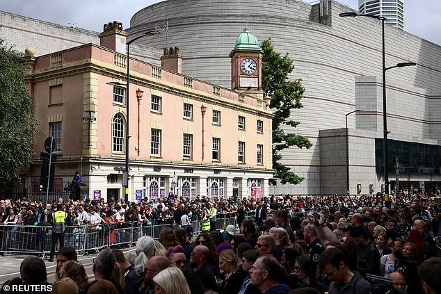Huge crowds have been gathering in Birmingham awaiting Ozzy Osbourne's funeral cortege
