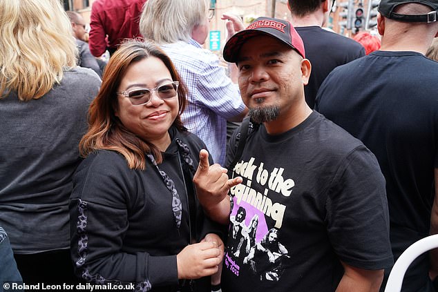 Also turning out in Ozzy Osbourne's honour were fans Jerald and Jenny Ulay