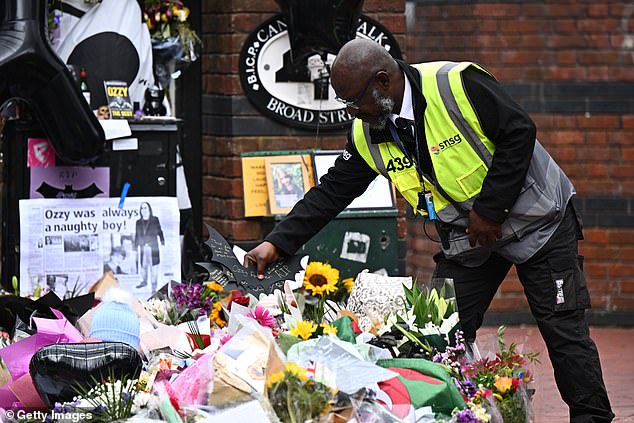 Newspaper tributes as well as floral arrangements have been placed to mark Ozzy's passing