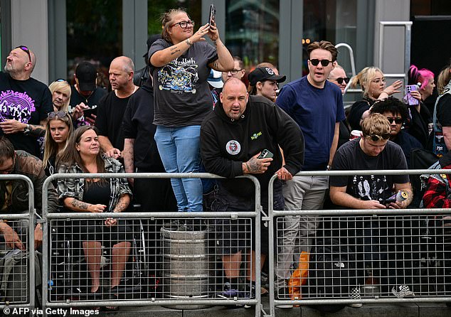 Fences were erected along Broad Street in anticipation of the large numbers turning up today