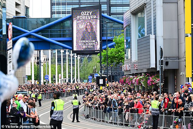 Tearful tributes have been shared to Ozzy Osbourne as his funeral parade takes place today
