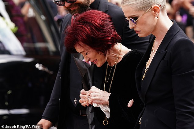 Sharon was seen beside her children including Jack and Kelly Osbourne