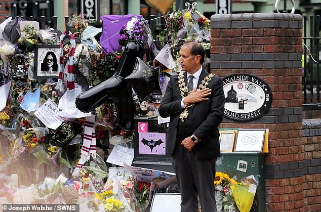 Lord Mayor of Birmingham Zafar Iqbal MBE pays tribute at the Black Sabbath star's cortege travels through England's second city
