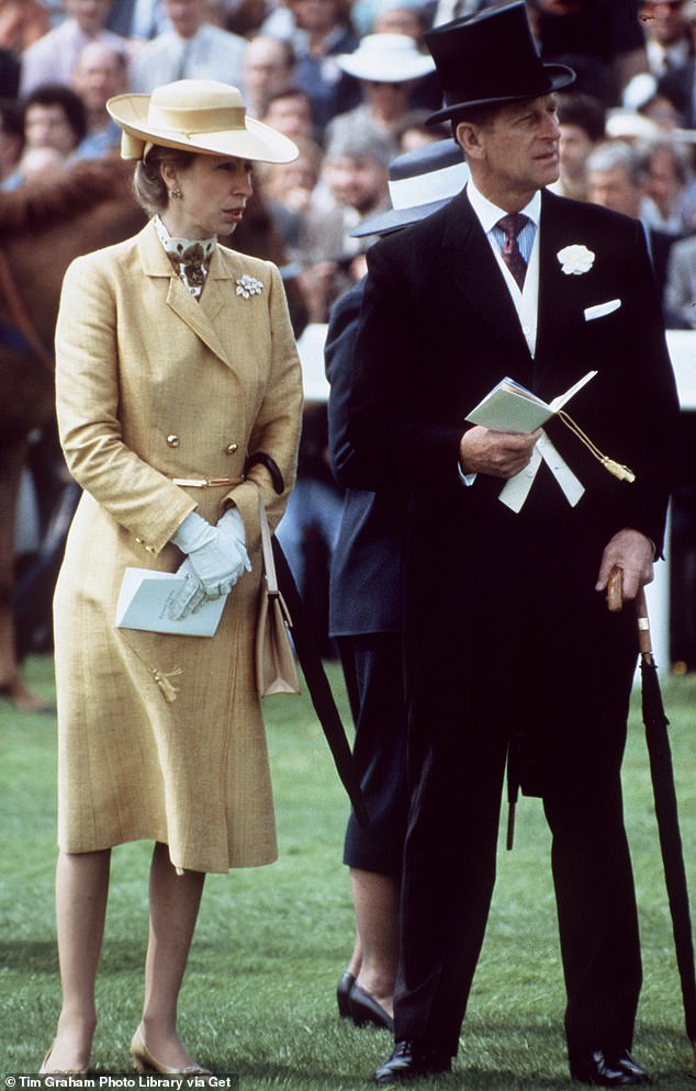 A young Princess Anne and her father