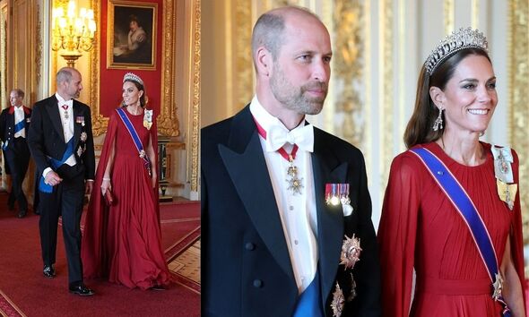 BREAKING: Catherine DAZZLES in Stunning Red Gown and Diana’s Tiara at Her First State Banquet in Two Years