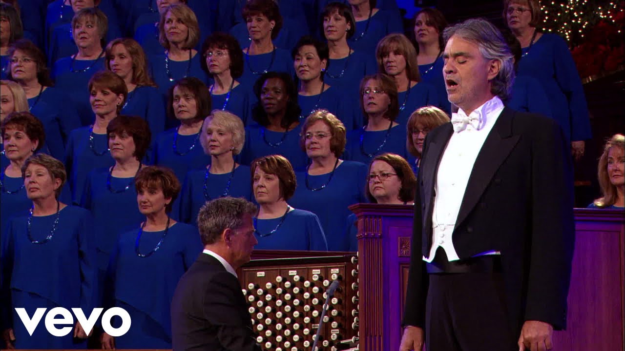Andrea Bocelli Sings the Our Father with the Mormon Tabernacle Choir -  Sacred Windows