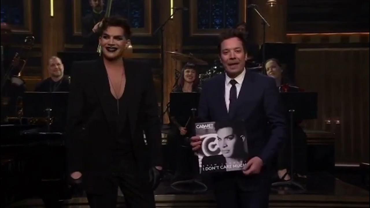 Adam Lambert "Thank you for having me on Fallon!"/Adam being adorable  dancing at the end of the show