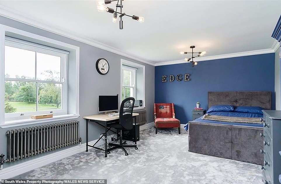 This is one of the five bedrooms at Llwynddu House in the Vale of Glamorgan, Wales
