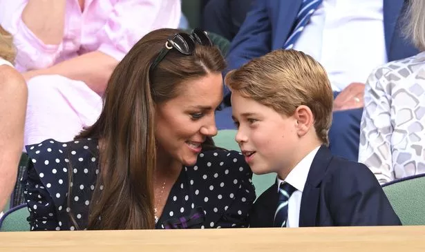 George with his mum 