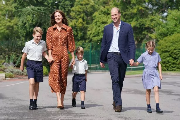 Prince William and Kate with their children
