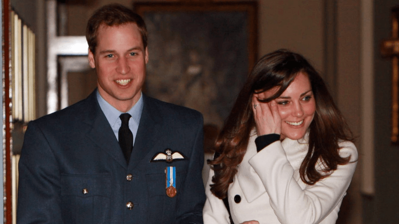 April 11, 2008: Prince William and Kate Middleton attend his graduation ceremony at RAF Cranwell