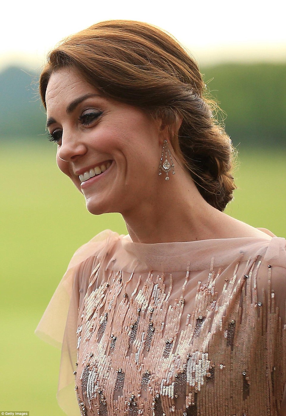 Kate first wore the glistening sequined gown that is retailed at around £3000 in 2011 when she attended another charity gala 