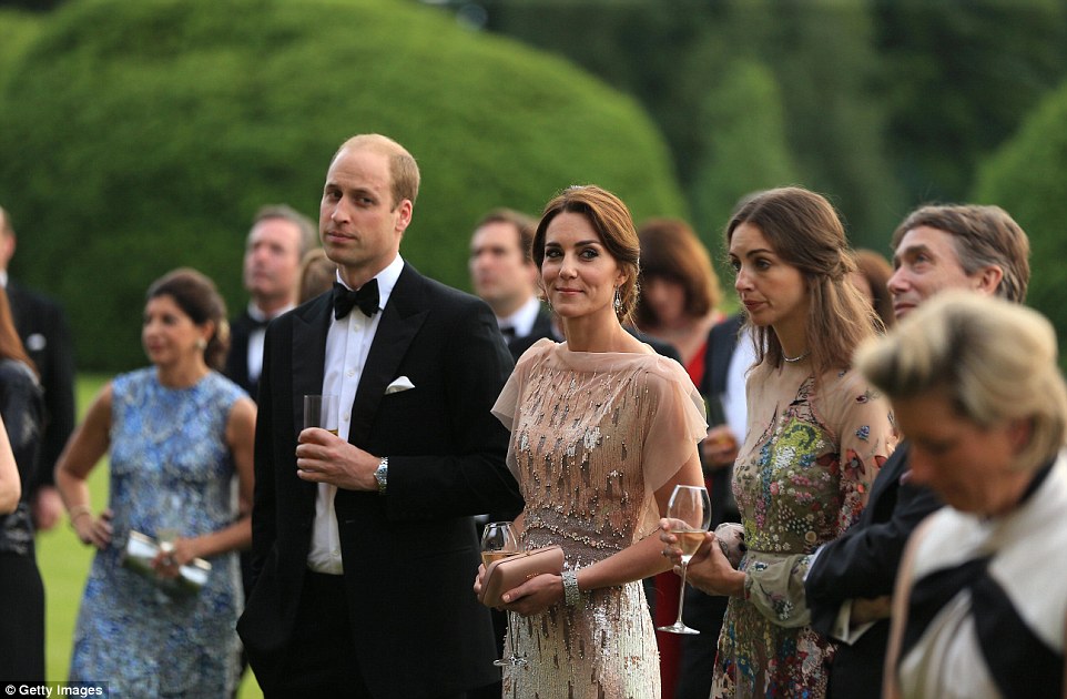 Kate joked that William would be looking forward to the evenings dinner catered by five world renowned chefs saying: 'William has to put up with my cooking most of the time'