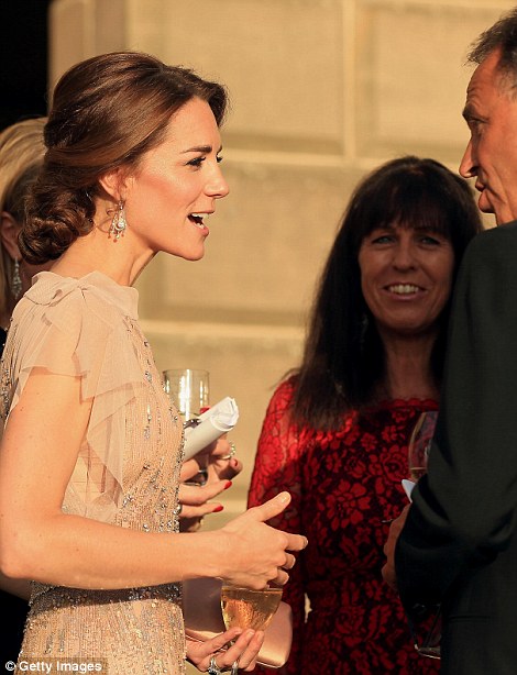 Kate seemed animated as she enjoyed a conversation with EACH ambassador Anthony Horowitz