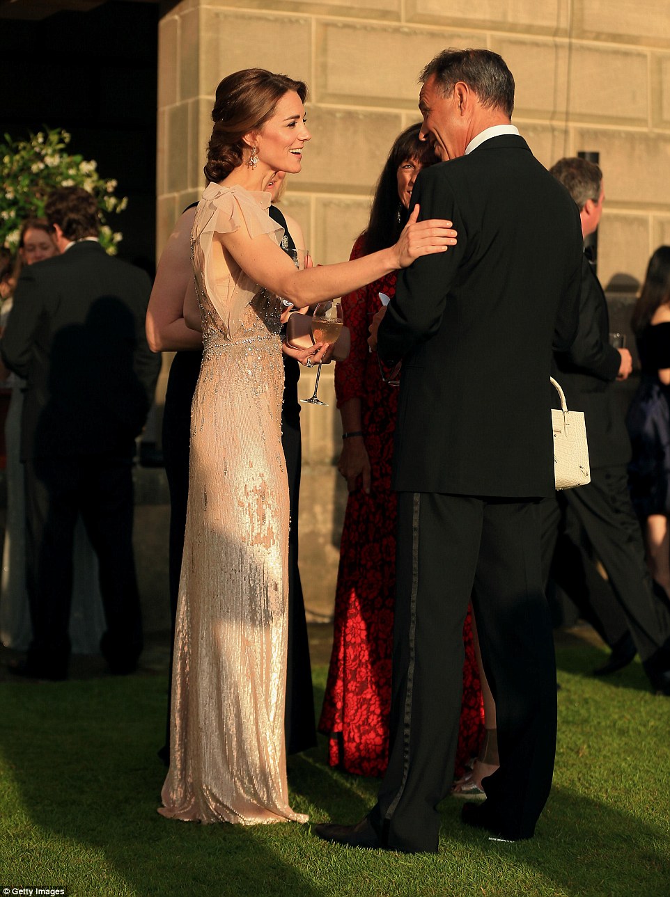 The Duchess engaged in a friendly chat with EACH Ambassador Anthony Horowitz