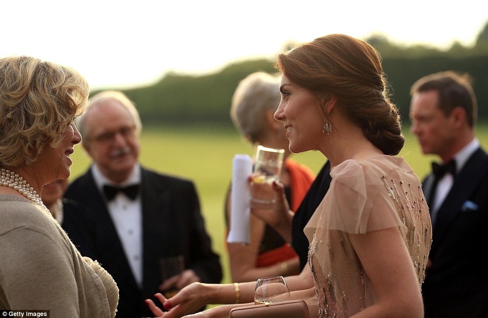 Kate seemed deep in conversation with other guests at the dinner who were rumoured to have spent £10,000 a ticket to join the royals 