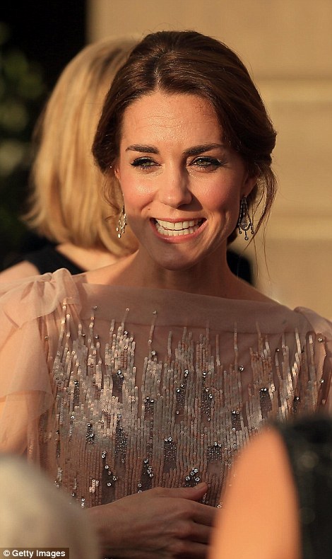 The Duchess chats to guests
