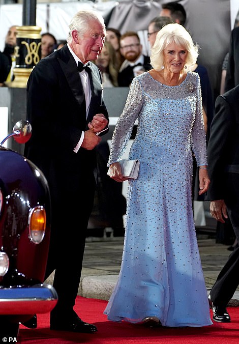 Date night! The Duchess of Cornwall pictured with the Prince of Wales