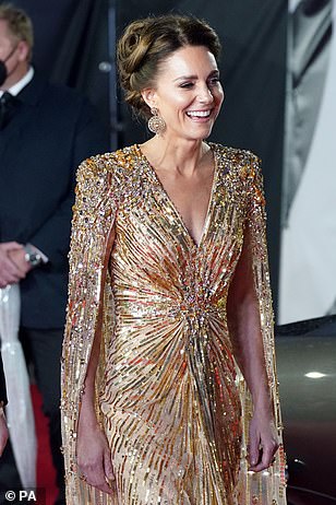 The Duchess of Cambridge attending the world premiere of No Time To Die