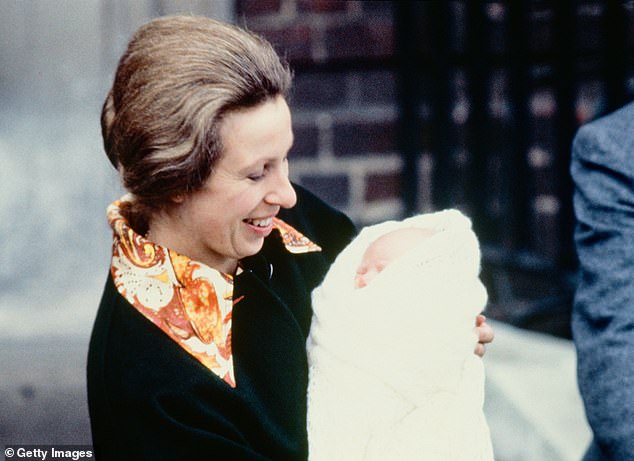 Zara Anne Elizabeth Phillips was born on May 15, 1981, at St Mary's Hospital in Paddington, London. She weighed 8lb 1oz gaining her unusual name from her uncle, then Prince Charles. Pictured: Princess Anne leaving the hospital with her three-day-old daughter Zara