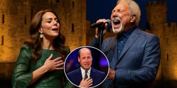 “For our home!” Sir Tom Jones, 85, and Princess Kate, 43, left 5,000 breathless at Caernarfon Castle on June 20, 2025, during the Welsh Heritage Preservation Fund’s 100th anniversary, harmonizing on Green, Green Grass of Home! Kate, radiant in emerald green, joined Tom’s soulful croon with her trembling, heartfelt voice, their song a love letter to Wales under ancient castle walls. Prince William, 42, rose, eyes shining with pride, a tear falling as he placed a hand over his heart. “You sang for us all,” he whispered backstage, per The Telegraph. X roared with #KateTomWales, fans sobbing, “A royal masterpiece!”