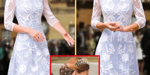 Princess Catherine STUNS World In Ice-Blue Lace Gown and Diana’s Pearl Jewelry Set At Royal Tea PartyKate in Icy Blue Temperley for Tea, On To The Rainforest