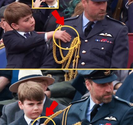 “DAD, LET ME!!” – Funny Moment Louis Brushes Something Off Prince William’s Shoulder STEALS SPOTLIGHT in the Royal Box – Fans Can’t Get Enough!