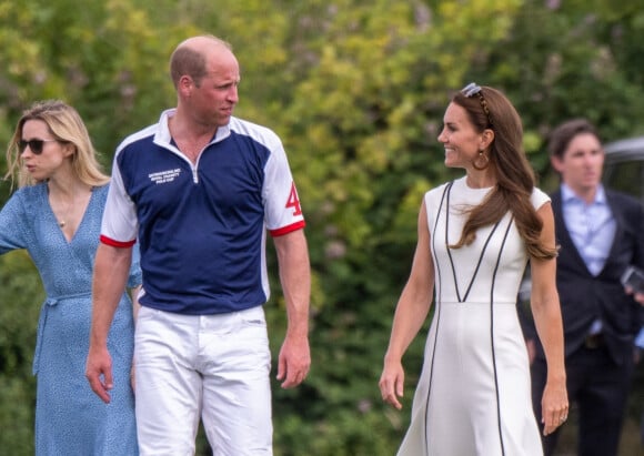 Photo : Le prince William, duc de Cambridge, et Catherine (Kate) Middleton, duchesse de Cambridge, assistent au match de polo caritatif Out-Sourcing Inc au Guards Polo Club, Smiths Lawn à Windsor le